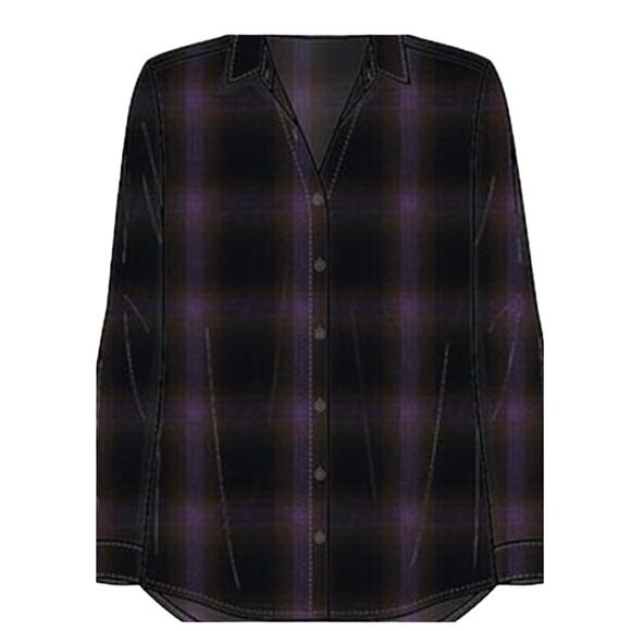 Johnny Was Contrast Back Shirt - Georgiana Tessa Plaid Medium - Picture 2 of 10
